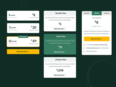 Mobile Pricing Table Design checkout conversion design ecommerce funnel mobile pricing responsive table ux