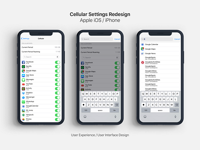 iOS / iPhone Cellular Settings Redesign