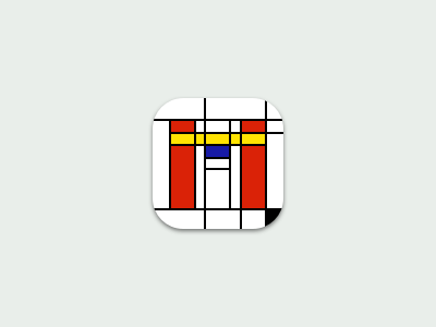Daily UI #005: App Icon app art colors concept dailyui flat icon ios mondrian primary square