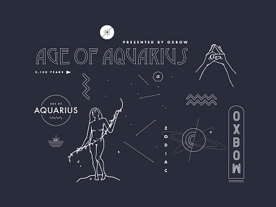 Age of Aquarius brainstorm branding sketch
