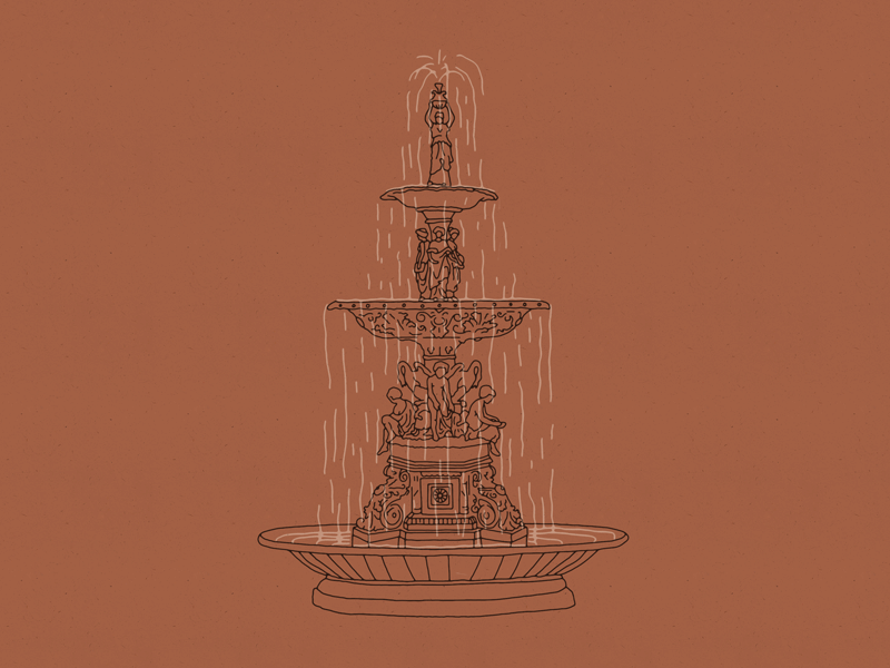 Fountain animation cel fountain gif illustration motion sketch