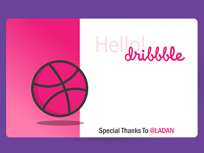 Hello Dribble first design hello hello dribbble hello dribble illustration vector