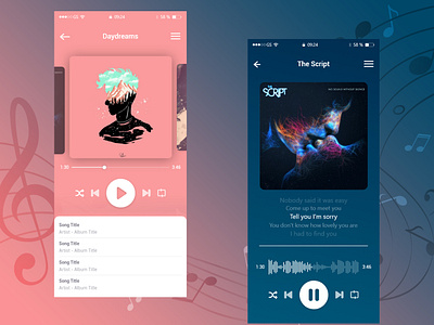 Music Player Application 100 day project 100 day ui challenge 100 ui design challenge app design music app music player player ui ui challenge ui deisgn ui ux