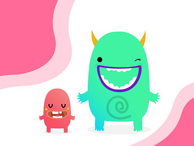 Komoda Sign-Up Monsters design illustration illustration art illustration design komodaa komodaa app monster monster club monsters vector vector art