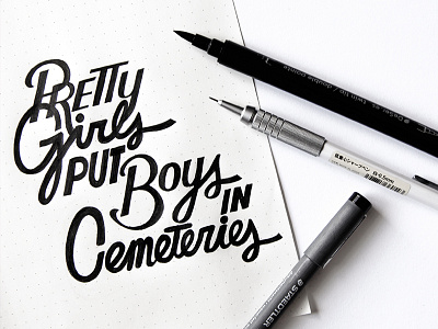 Pretty Girls - Hand Lettering handlettering hiphop lettering lyrics music rap seanleon typography