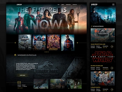 Drop Films & TV show platform artwork avengers cinema creativity design films graphics interface design jurassicpark marvel onewishvisuals reviews sketch star wars tvshow ui ui ux design ui design ui mobile website