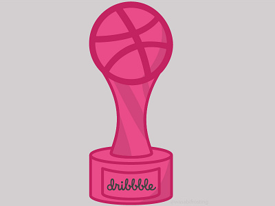 Dribbble Trophy contest dribbble entry rebound sticker sticker mule trophy