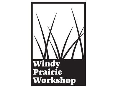 Final Windy Prairie Workshop Logo black contest giveaway logo minnesota prairie sticker sticker mule stickermule white windy workshop