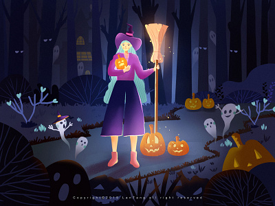 Halloween halloween bash illustration ui 魔法