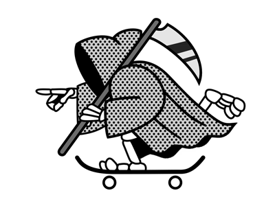 Skating Death death looping reaper skateboarding