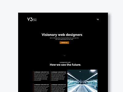 Agency landing page. design ui web