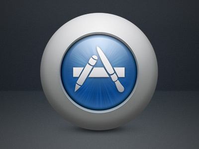 Alternate Apple App Store icon 512px app apple appstore blue icon mac metal orb store