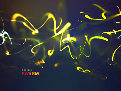 Sporadic Swarm Particles Background abstract background green light particles random render swarm