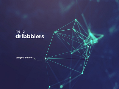 Hello Dribbblers (Abstract Connected Dots) background dof dribbble new shot particles space