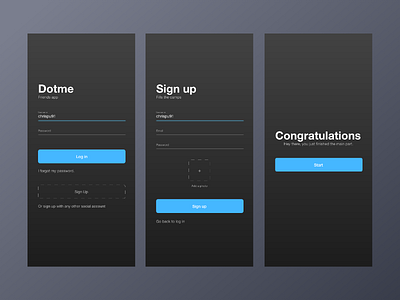 Forms Streamming app adobe app black design dribbble gradient minimal sketch ui ux web xd