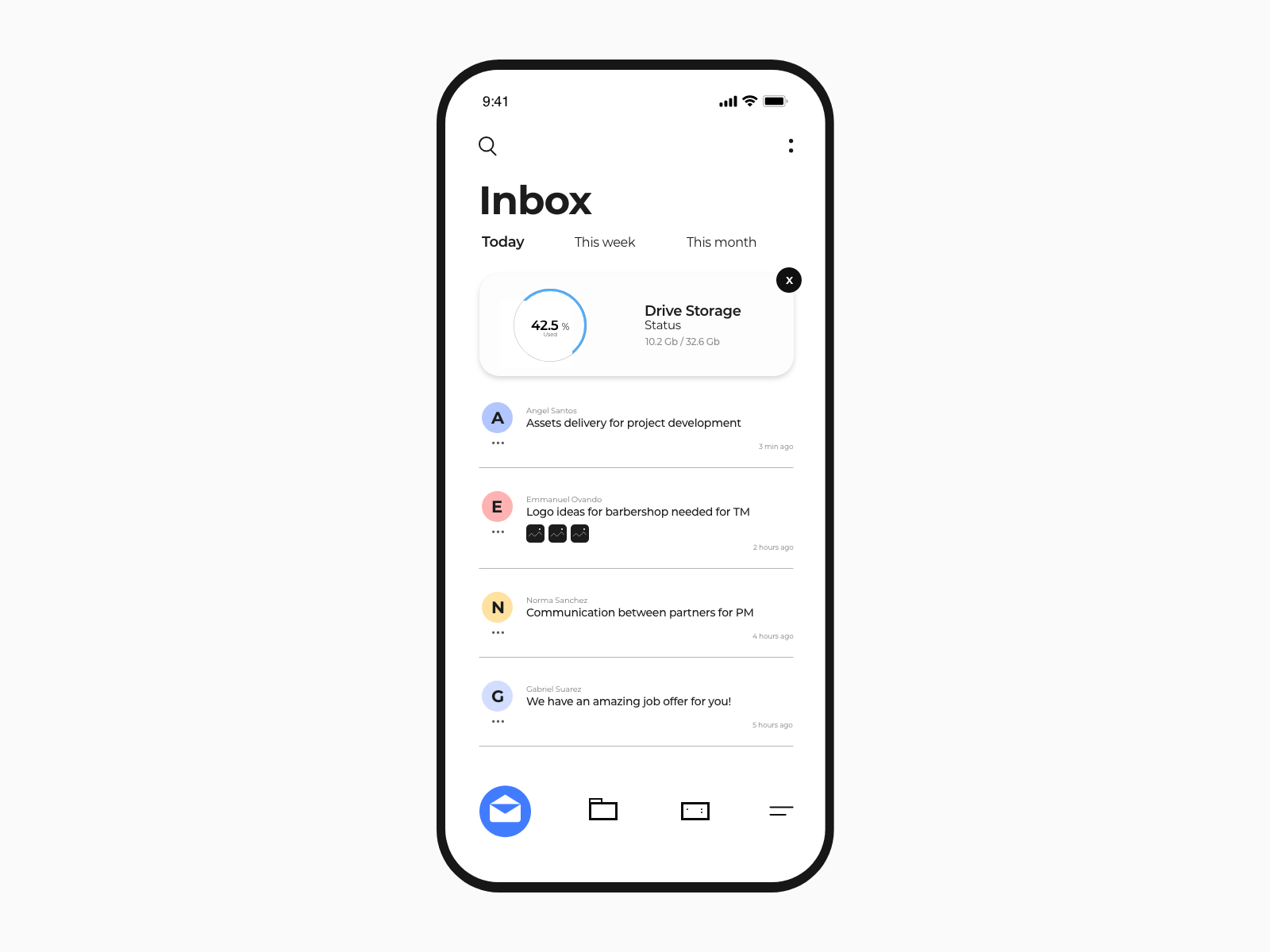 Mail app by Christian Puga on Dribbble