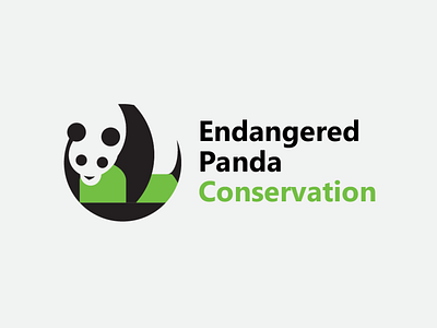 Endangered Panda Conservation animal logo conservation daily logo challenge daily logo design panda logo
