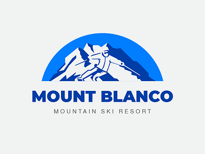 Mount Blanco Logo dailylogochallenge logo logo design logobrand logodaily mountainlogo skilogo