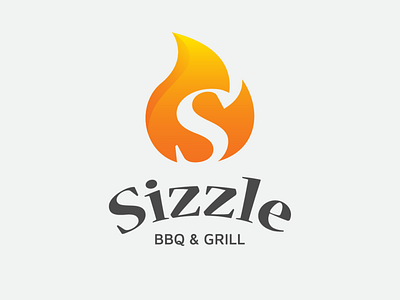 Sizzle Barbeque & Grill Logo bbq logo daily logo daily logo challenge fire logo flame logo grill logo logo logo design sizzle