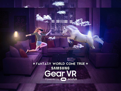 Gear Vr fantasy world gear vr girl glasses horse samsung virtual reality vr