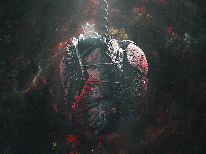 C A N C E R pain art lonely digitalart darkness fantasy disney newborn baby cancer