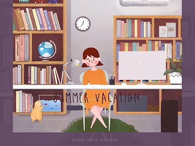 Summer vacation illustration practice ui