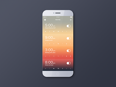 Alarm Mobile App alarm app app design design flat interface ui