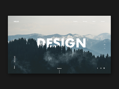 Agency Landing Page agency design forest landing mountains page ui web