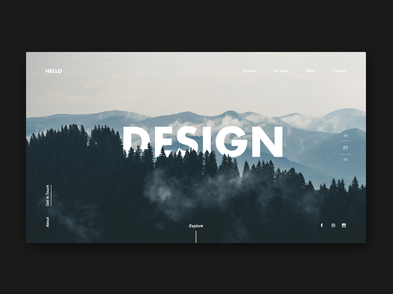 Agency Landing Page web ui forest mountains page landing design agency