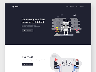 Landing page - Technology agency design landing minimal product technology ui user experience user interface ux web website