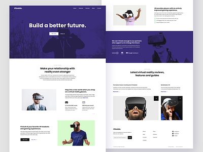Build a better future - VR Landing page agency app design artificial intelligence clean color design flat for sale interface landing news page product shop ui ux virtual reality vr web website
