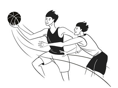 Basketball basketball basketball player black and white bw comics design digital art digital illustration illustration illustrator player sport