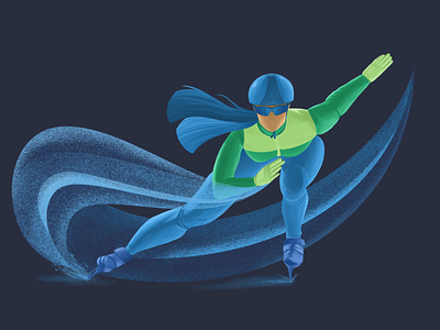 Sport. Speed Skating Illustration