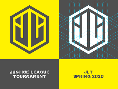 Justice League Tournament branding design isometric logo vector