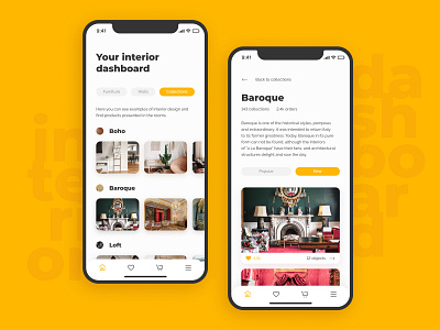 Your house repair helper app design interior mobile shop ui white