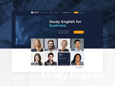 The business site design for WES b2b business design education mainpage web website