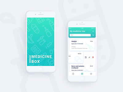 My medicine box app app health light medical medicine splash ui