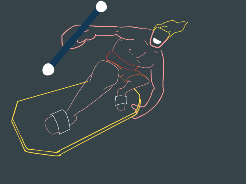 Surfer Rough cel animation frame by frame liquid rough sketch surf surfer toon boom transition