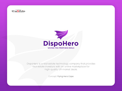 DispoHero - Real Estate Technology Company Logo branding graphic design hero logo real estate logo