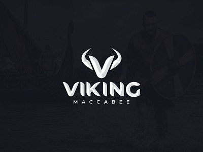 Viking Logo with "V" icon branding concept graphic design icon logo