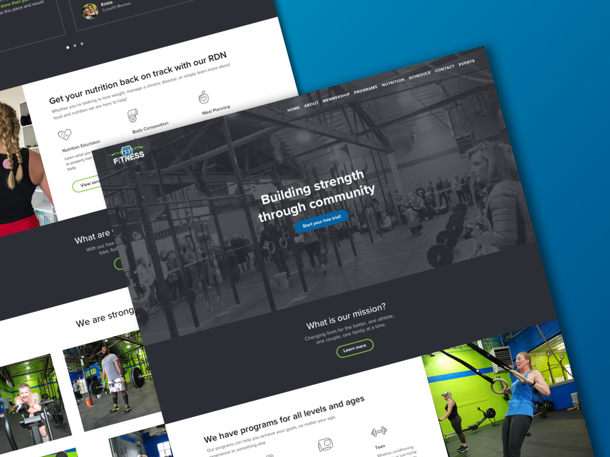 CrossFit marketing site by Matt Lawson for Tuxedo UX on Dribbble