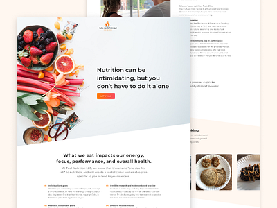 Fuel Nutrition (wip) branding figma gradient landingpage logo marketing typography ui website welcome