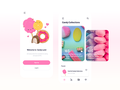 Candy Land App @art @branding @daily ui @design @ux art illustration summer life