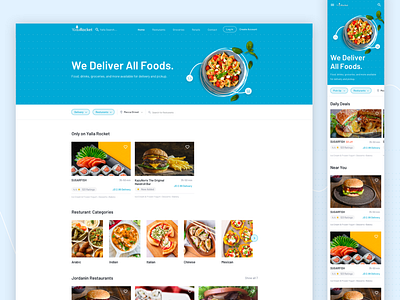 Restaurant - Deliver food website @art @daily ui @design art illustration summer life