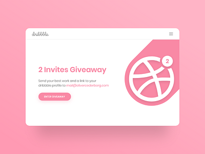 2 Dribbble Invites [CLOSED] 2 dribbble giveaway invitation invitations invite invites ui