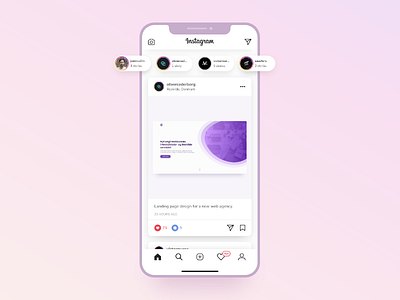 Instagram Home app concept design feed home instagram page social ui ux