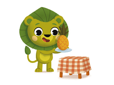 Green Lion cartoon character design children book children illustration digital art digital illustration illustration kid lit kidlit kids book painting picture book storybook textobook