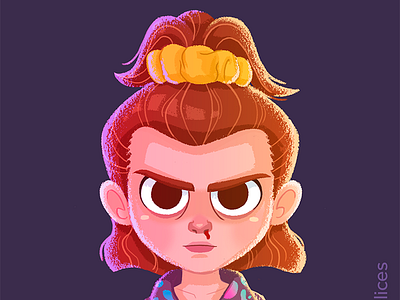 Eleven 80s cartoon illustration characterdesign girlpower illustration strangerthings