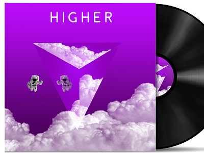 Higher cloud cover design design music purple vinyl