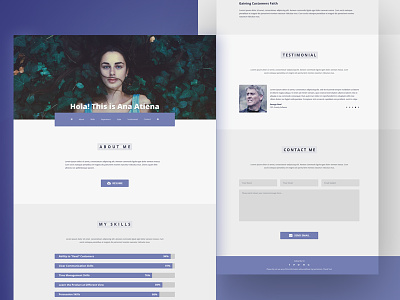 Emuser Dribbble Shots bootstrap clean creative emuser html one page personal portfolio psd resume simple